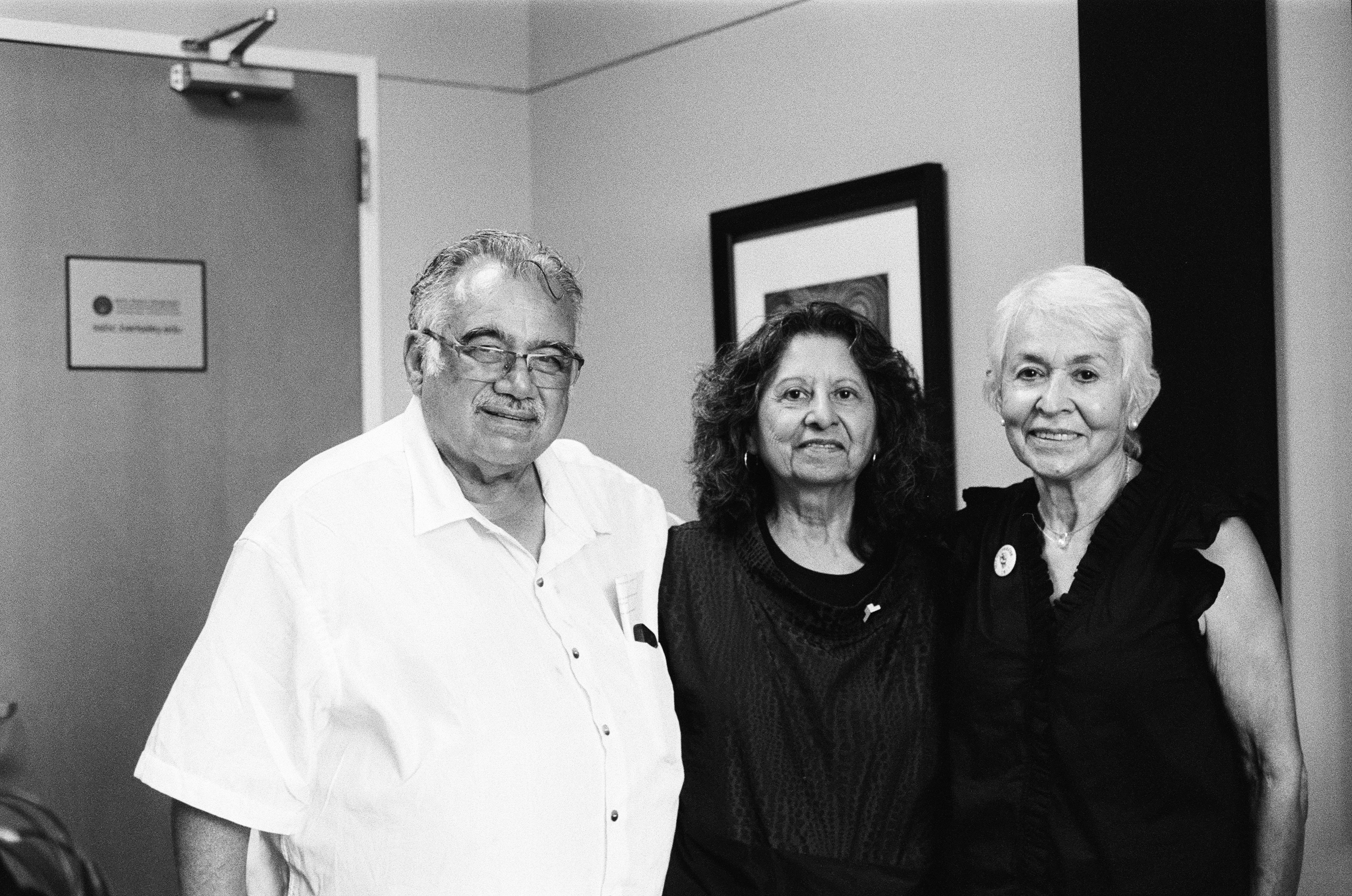 Richard Chabran, Lillian Castillo-Speed, Clementina Duron. Ethnic Studies Changemaker Podcast Studio at UC Berkeley, September 2023.